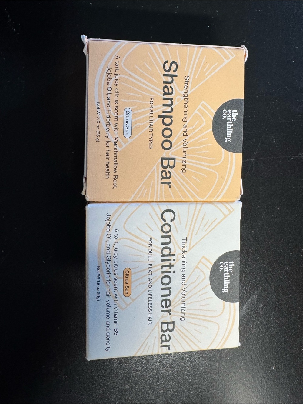 Citrus Peach Hair Care Bar Duo